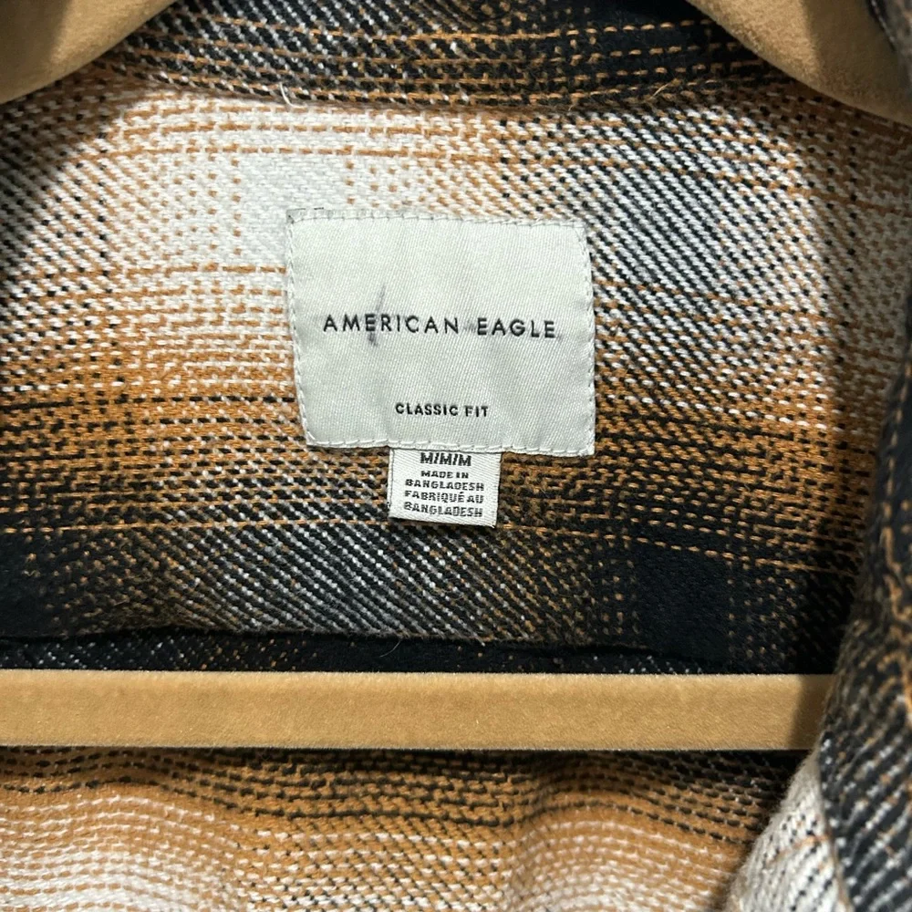 American Eagle Outfitters Plaid Shirt - Brown and Black - Picture 5 of 8